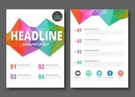 Geometric Magazine Layout Vector