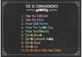 Free 10 Commandments For Kids Vector