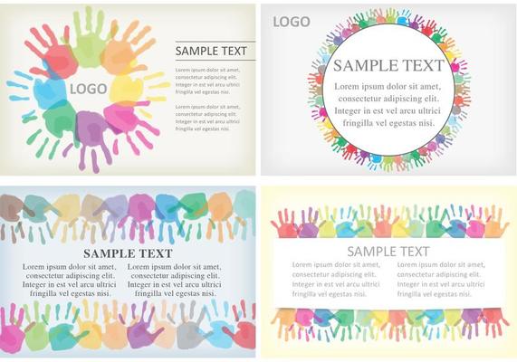 Handprint Card Vectors