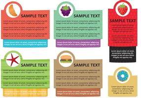 Información de Alimentos Text Box Template Vectors