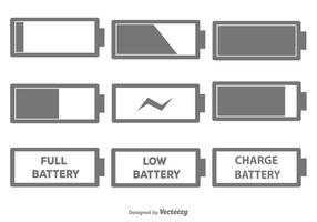 Battery Icon Set vector