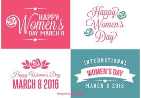 Woman's Day Labels vector