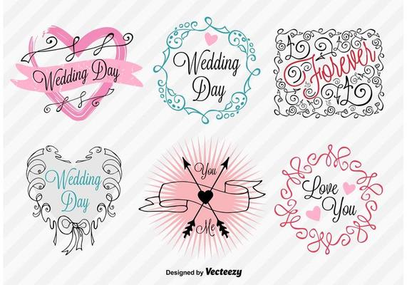 Hand-Drawn Wedding Day Signs