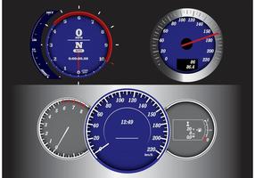 Measurement Speedometer Tabs Vector