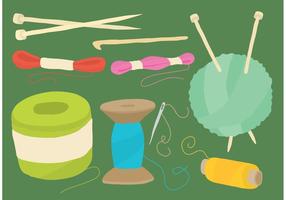 Balls Of Yarn And Craft Vector Tools