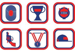 Track  Field Icon Vector Pack