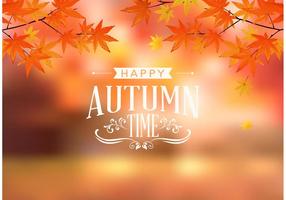 Happy Autumn Typography Vector