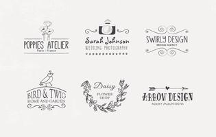 Hand Drawn Logo Designs Vector