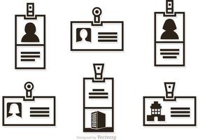 Vectores de tarjetas de identificación negros simples