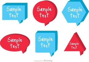 Vectores de plantilla de cuadro de texto 3D