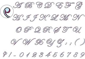 Free Printable Fancy Calligraphy Numbers: Calligraphy Number 21