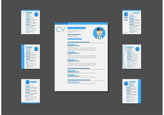 C.V. Layout Template Vectors