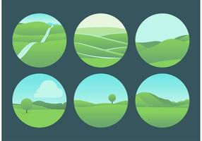 Beautiful Rolling Hills Landscape Vectors