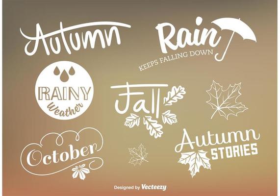Custom Autumn Type Vector Signs