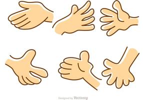 Hand Cartoon Set Vector