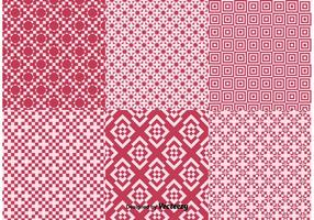 Geometric Red Background Patterns vector