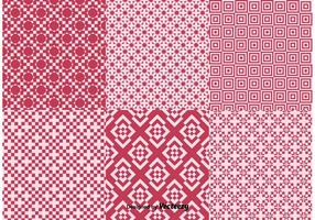 Geometric Red Background Patterns vector