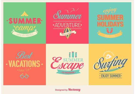 Summer Vacations Labels