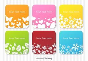 Seasons Themed Text Labels vector