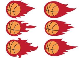 Basketball on Fire Vectors