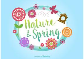 Springtime Typographic Vector Background