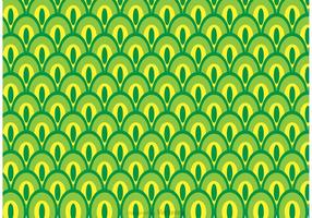 Green Peacock Tail Pattern Vector