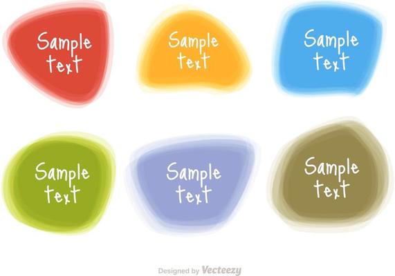 Blurry Colorful Text Box Vector