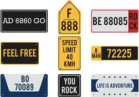 License Plate Vector Pack 