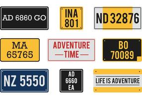 Free Vector License Plates