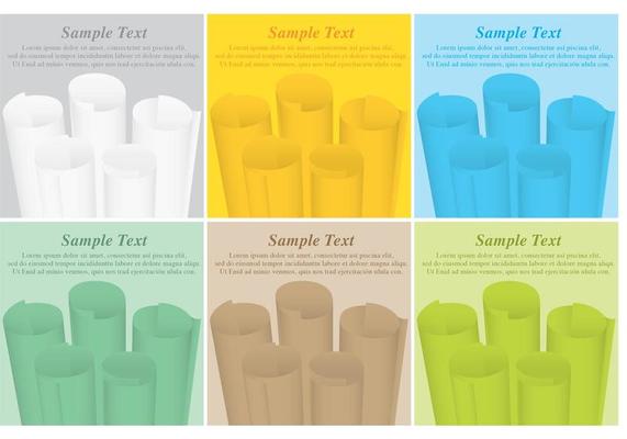 Scrolled Paper Vector Templates