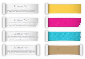 Scrolled Paper Vector Banners