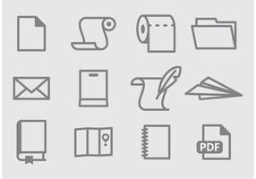 Iconos de vector de papel