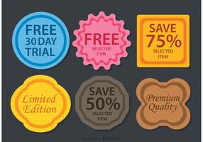 Colorful Promo Badge Vectors 