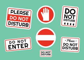 Do Not Disturb Signs vector