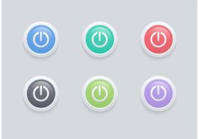 Free Vector Glossy On Off Button Set