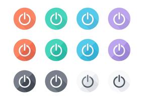 Free Flat On Off Vector Buttons