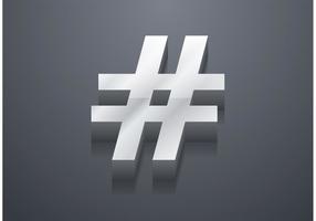 Free 3D Hashtag Vector