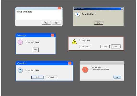Alert Window Text Box Templates