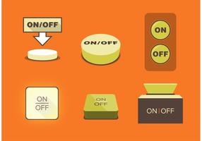 On Off Push Buttons vector