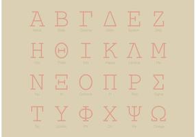 Slab Serif Greek Alphabet Set vector