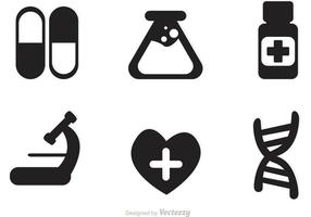 Medical Black Icons Vector