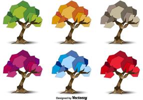 Seasonal Geometric Trees vector