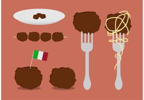 Free Meatball Vector Set