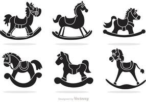 Black Rocking Horse Vectors