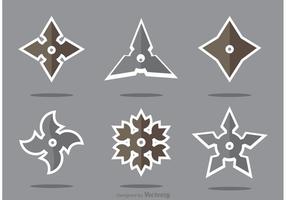 Set of Ninja Star Vector