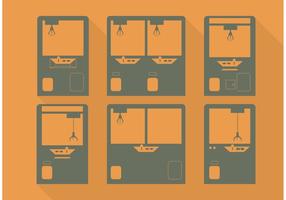 Minimalism Claw Machine Vector Set