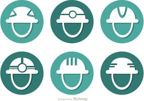 Helmet Circle Icons Vector