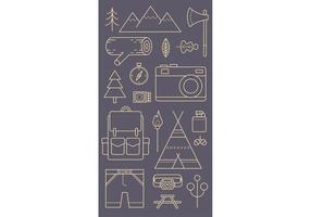 Camping Pattern Vector 