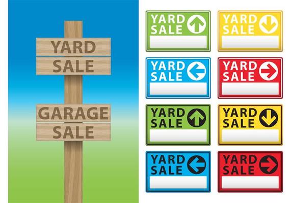 Yard Sale Billboard Vectors