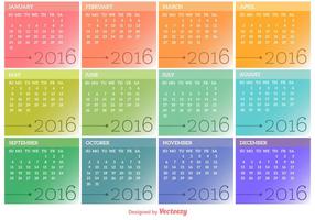 Vector Calendario 2016